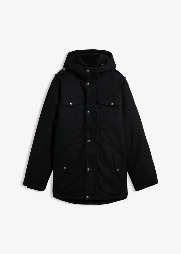 Parkas med mykt fleecef&ocirc;r, bonprix