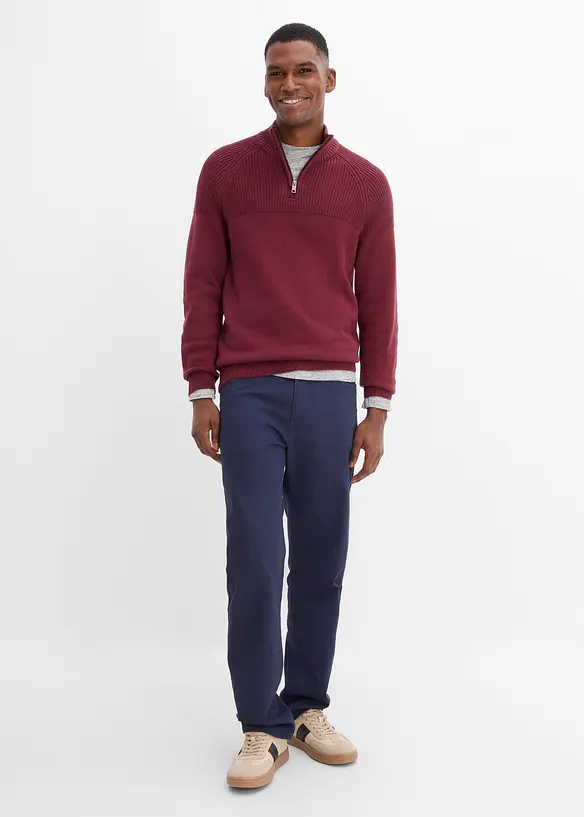 Half-zip-genser i regular fit, bonprix