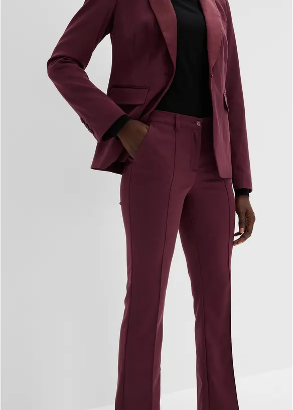 Dress med satengbesetning til dame (2-delt sett), bonprix