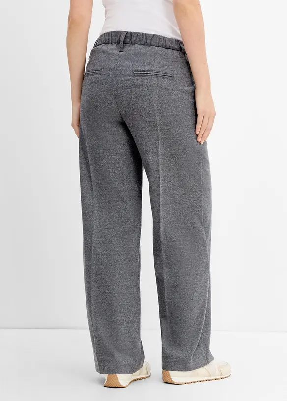 Elastisk mama bukse med vide ben, bonprix