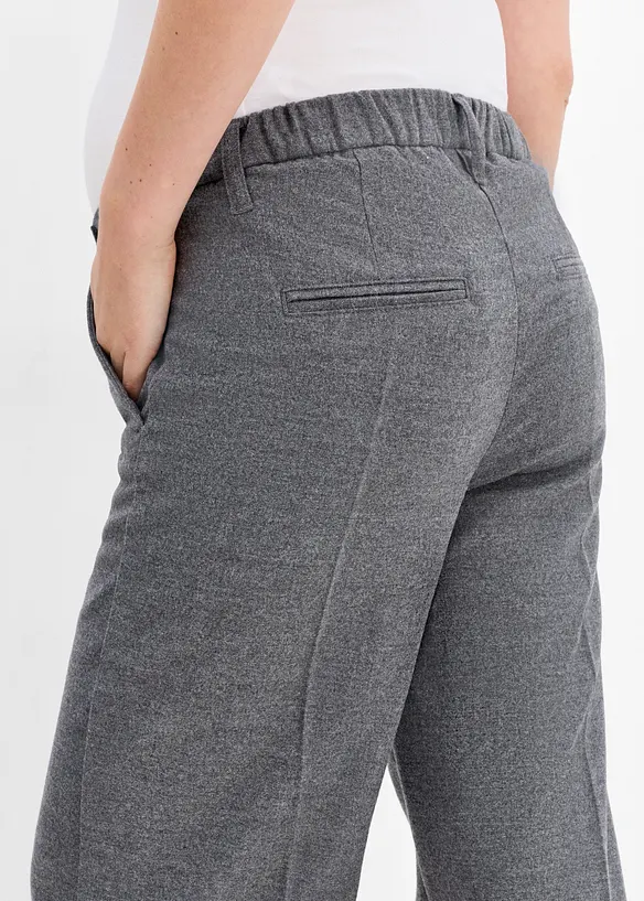 Elastisk mama bukse med vide ben, bonprix
