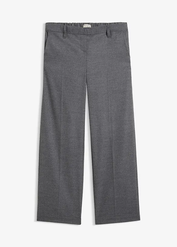 Elastisk mama bukse med vide ben, bonprix