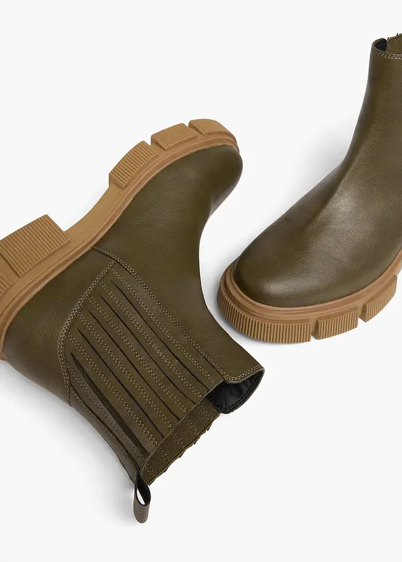 Chelseaboots med grov s&aring;le, bonprix