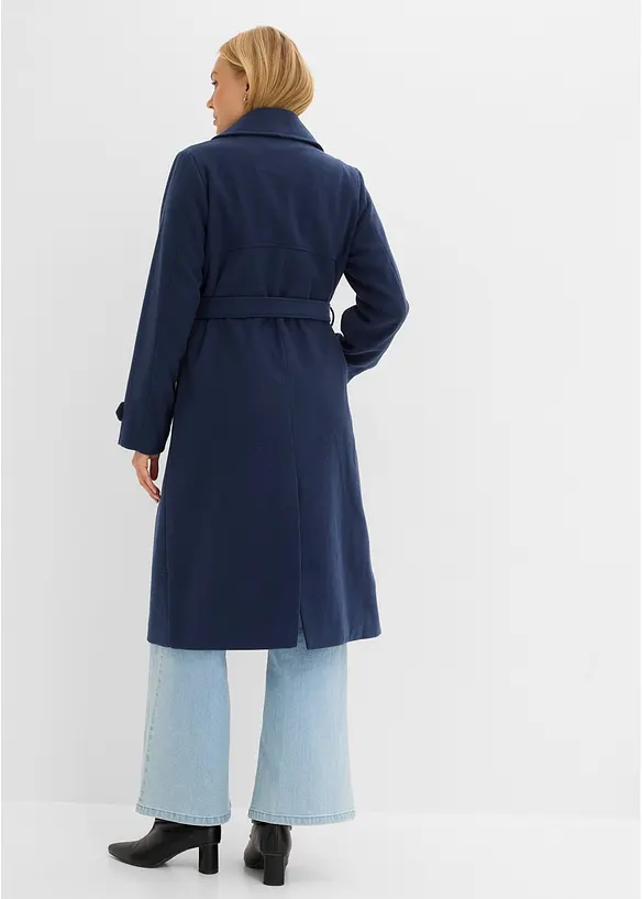 Vinter-trenchcoat i ullstil, bonprix