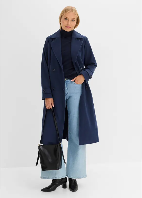 Vinter-trenchcoat i ullstil, bonprix
