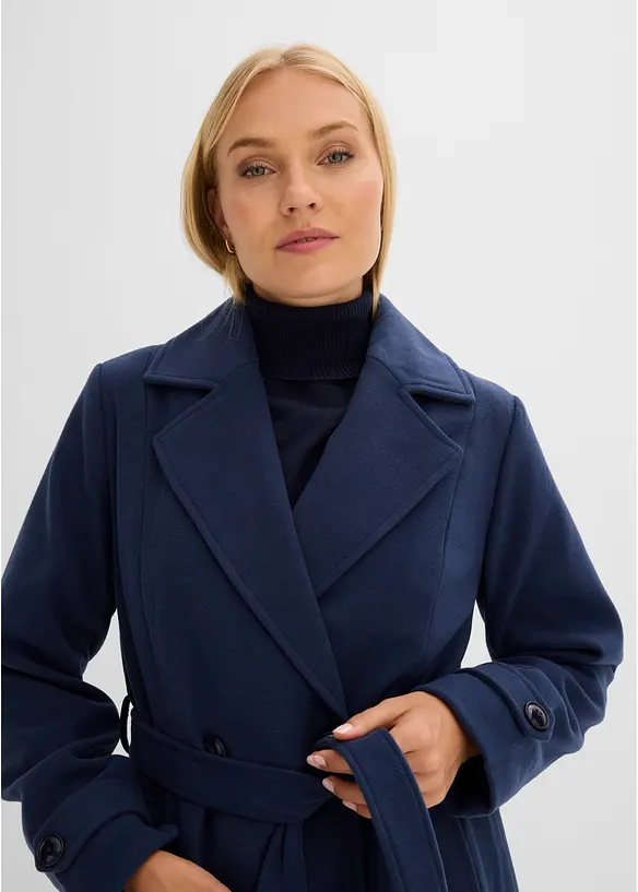 Vinter-trenchcoat i ullstil, bonprix