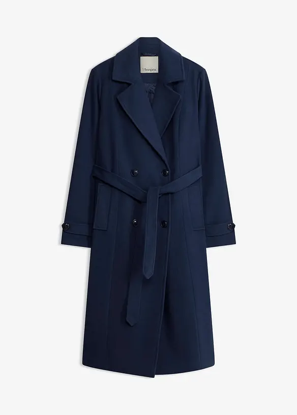 Vinter-trenchcoat i ullstil, bonprix