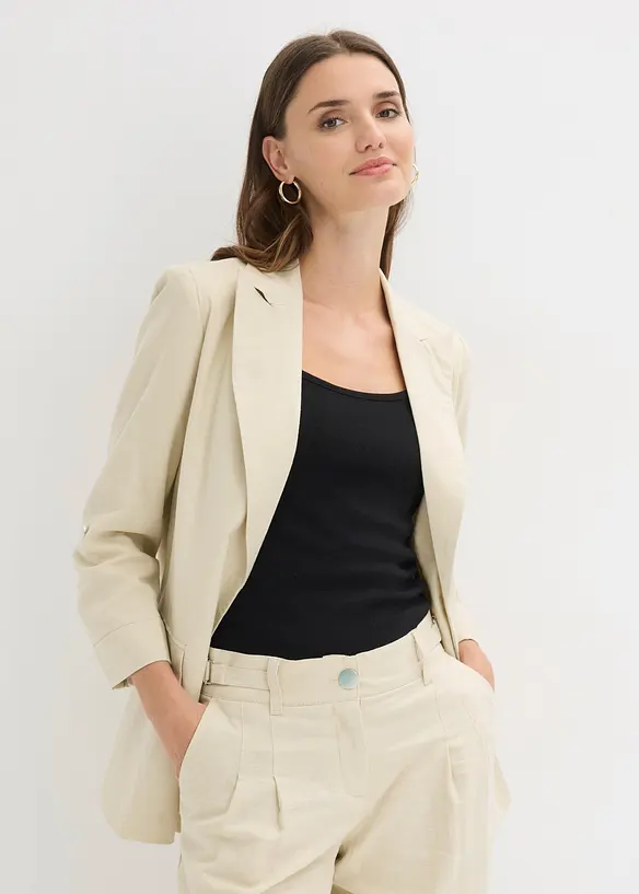 Blazer i linmiks, bonprix