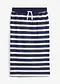 m&oslash;rkebl&aring;/naturhvit stripem&oslash;nster