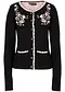 sort/blek rosa blomstret