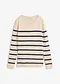 kittbeige/m&oslash;rkebl&aring; stripem&oslash;nster