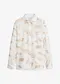 naturhvit/beige blomstret