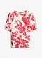 hvit/r&oslash;d blomsterm&oslash;nster