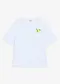 hvit med trykk