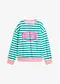 gr&oslash;nn/hvit/rosa stripem&oslash;nster