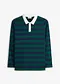 m&oslash;rkebl&aring;/skogsgr&oslash;nn stripem&oslash;nster