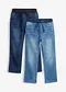 lysebl&aring; denim + m&oslash;rkebl&aring; denim
