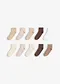 brun + hvit + beige