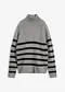 gr&aring; melert/sort stripem&oslash;nster