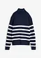 m&oslash;rkebl&aring;/hvit stripem&oslash;nster