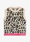 kittbeige/sort/neonrosa/brun leopardm&oslash;nster