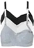 Amme-BH uten spiler med økologisk bomull (3-pack), bonprix