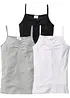 Singlet med myk, økologisk bomull (3-pack), bonprix