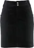 Cord-skjørt med stretch, bonprix