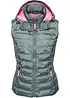 Vattert vest med hette, bonprix
