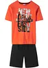 Kort pyjamas i 100% bomull (2-delt sett), bonprix