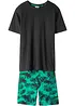 Kort pyjamas i 100% bomull (2-delt sett), bonprix