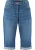 Jeans-bermuda med stretch og oppbrettet nederkant, bonprix