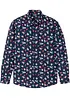 Langermet skjorte med allover-trykk, Regular Fit, bonprix