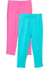Caprileggings i økologisk bomull med stretch (2-pack), bonprix