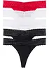 Stringtruse med blonder (5-pack), bonprix
