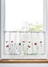 Transparent gardinkappe med blomsterbroderi, bonprix