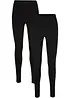 Leggings i lang modell (2-pack), bonprix