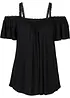 Cold shoulder-topp i myk viskose, bonprix