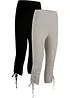 Caprileggings med rynking, 2-pack, bonprix