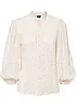 Bluse i myk viskosemiks med blonder, bonprix