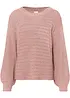 Oversized genser med hullstrikk, bonprix