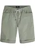 Pull on-bermudashorts i luftig linmiks, Regular Fit, bonprix