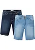 Bermudashorts i denim med stretch, Regular Fit (2-pack), bonprix