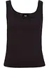 Ribbet topp av 100% bomull, bonprix