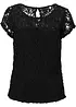 Bluse i blondemateriale, bonprix