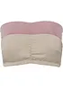 Bandeau BH (A+B cup) med økologisk bomull (2-pack), bonprix