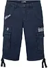Bermudashorts i lang modell med stretch og cargolommer, Regular Fit, bonprix