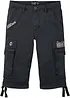 Bermudashorts i lang modell med stretch og cargolommer, Regular Fit, bonprix