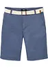 Stretch chino-bermuda med belte, Regular Fit, bonprix