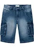 Bermudashorts i denim med cargolommer, Relaxed Fit, bonprix